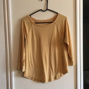 Faded yellow long sleeve tee